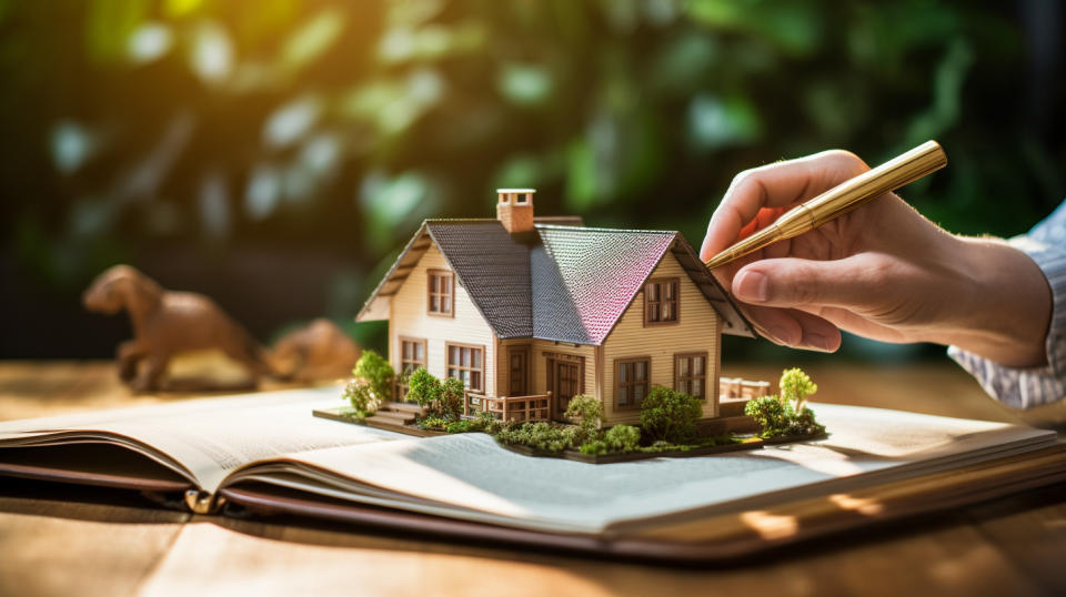 A close-up of a hand holding the deed to a property, symbolizing the real estate investments held.