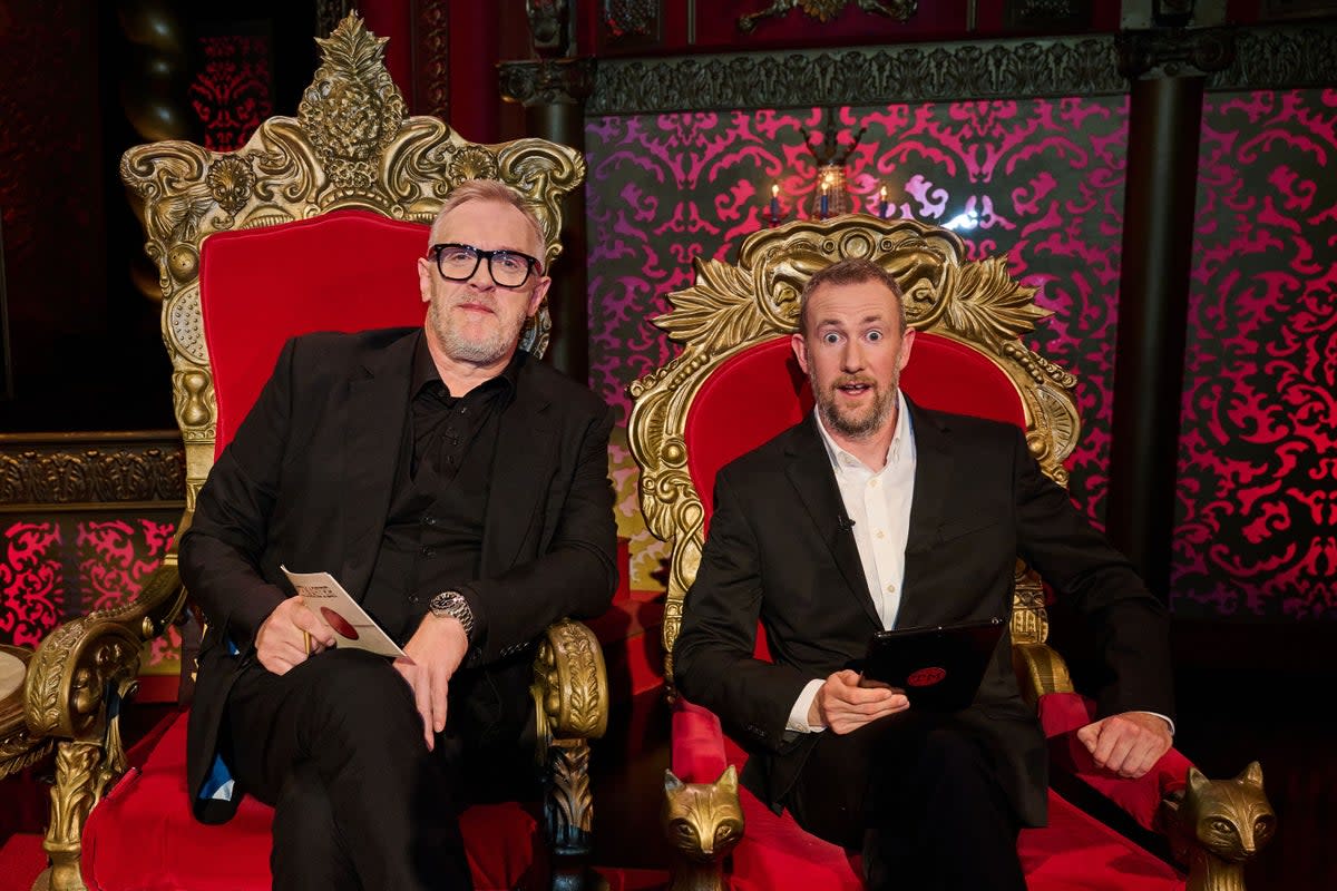 ‘Taskmaster’ host Greg Davies with Alex Horne, the show’s mastermind (Channel 4)