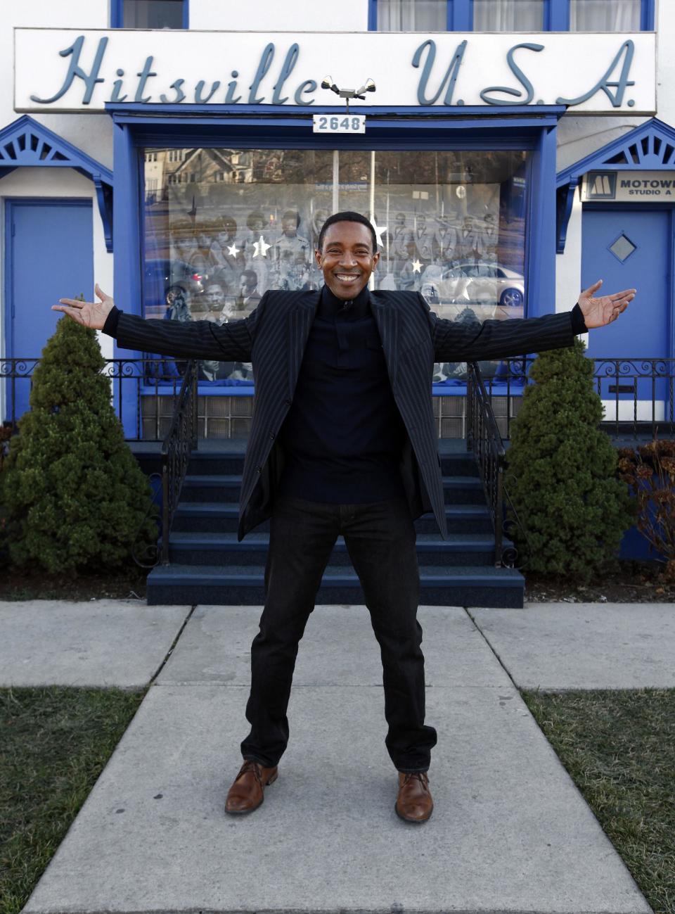 Charles Randolph Wright, director of "Motown: The Musical" poses for a photo outside the Motown Museum in Detroit, Tuesday, Nov. 27, 2012. "Motown: The Musical" begins its run of preview performances March 11 ahead of the official opening on April 14 at New York's Lunt-Fontanne Theatre. (AP Photo/Paul Sancya)