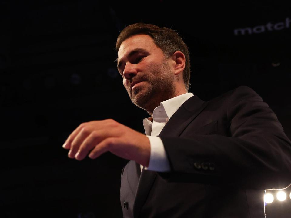 Matchroom Boxing chairman Eddie Hearn promotes Katie Taylor (Getty Images)