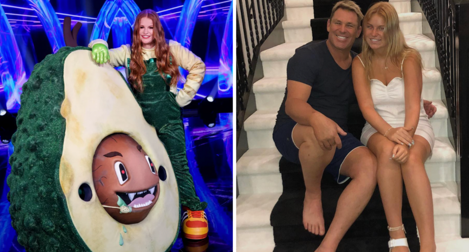 Summer Warne dedicated her Masked Singer performance to her father Shane Warne. Photo: Ten/Instagram.com/summerwarne