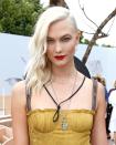 <p>The supermodel gave her golden blonde hair a high fashion update with a new icy white hue.</p>