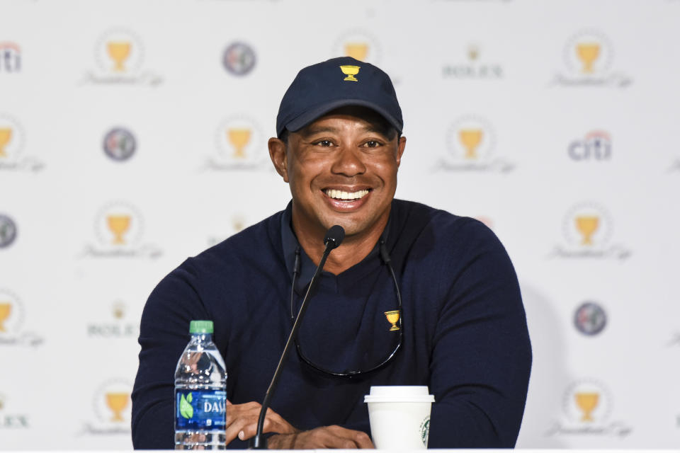 Woods, pictured on Oct. 1, thanked his fans for sticking by him during his back injury. (Photo: Keyur Khamar via Getty Images)