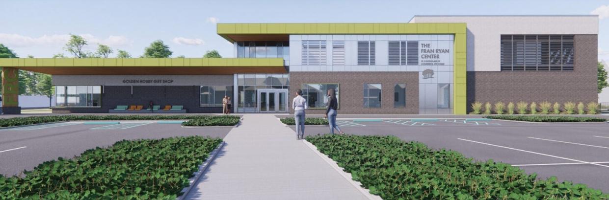 An artist rendering of the planned $23.6-million Fran Ryan Center, a senior community center and park planned on the site of the former Douglass School in Olde Towne East. The facility, named for a former Columbus City Council member, is expected to open late 2024 or spring 2025.