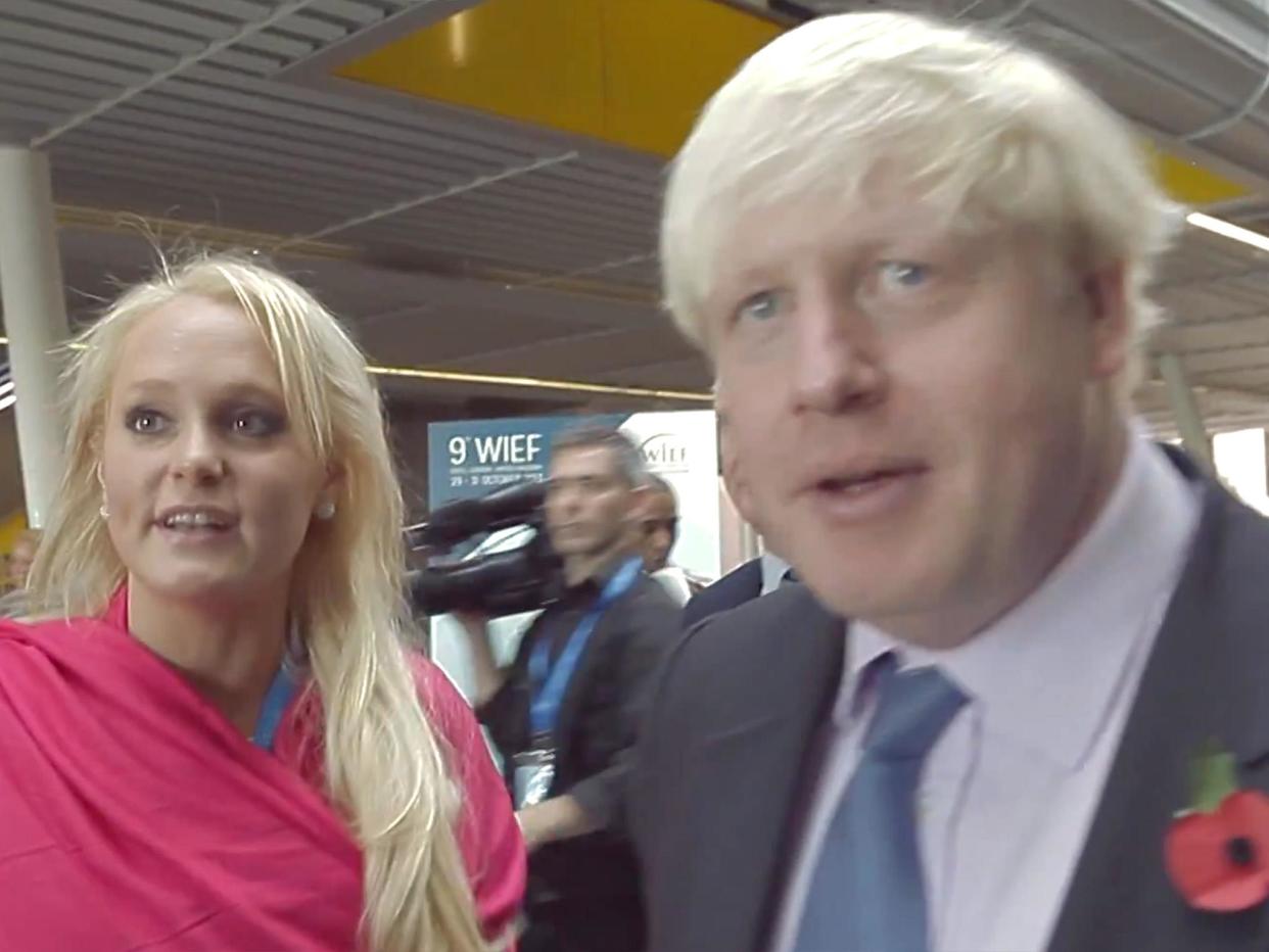 Boris Johnson with Jennifer Arcuri at the World Islamic Economic Forum in 2014: Innotech Network