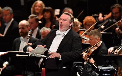 Christopher Purves performs in Schoenberg’s Gurrelieder with the London Symphony Orchestra conducted by Sir Simon Rattle at the BBC Proms   