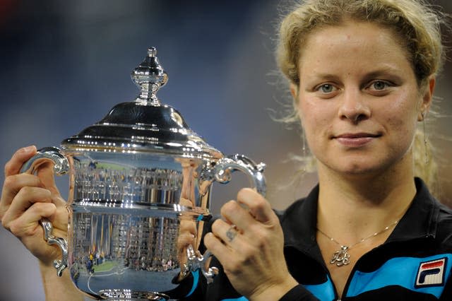 Belgium’s Kim Clijsters after winning the US Open in 2010