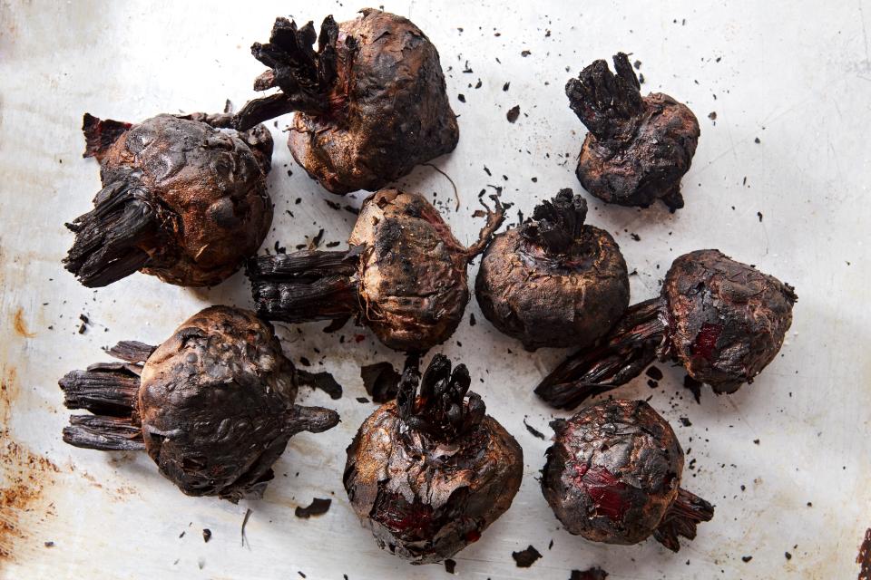 They're funny-ugly for sure, but boy do these beets taste good once that charred skin comes off.