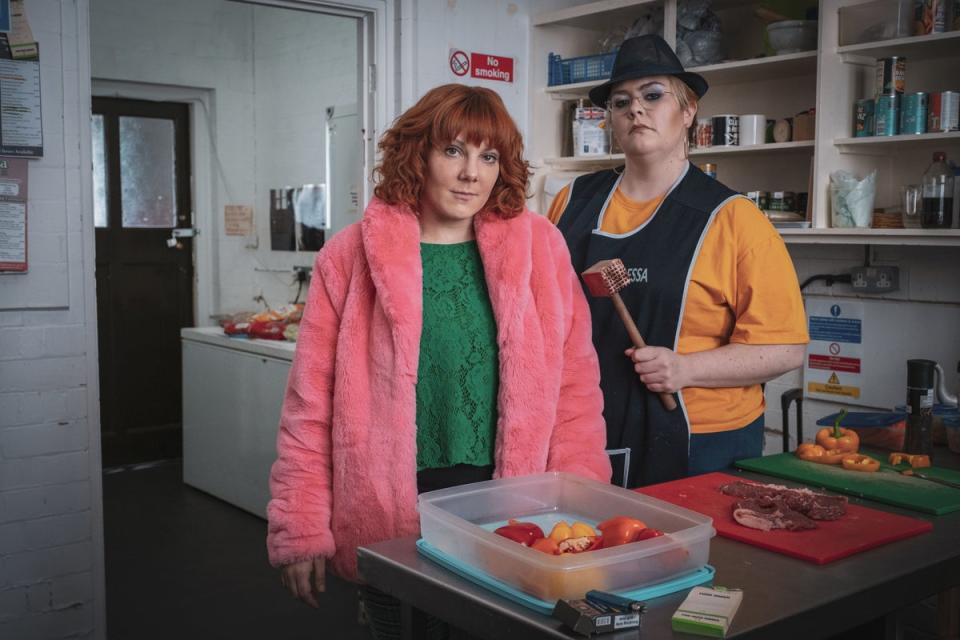 Adams (right) with Sophie Willan in ‘Alma’s Not Normal' (BBC / Expectation / Matt Squire)
