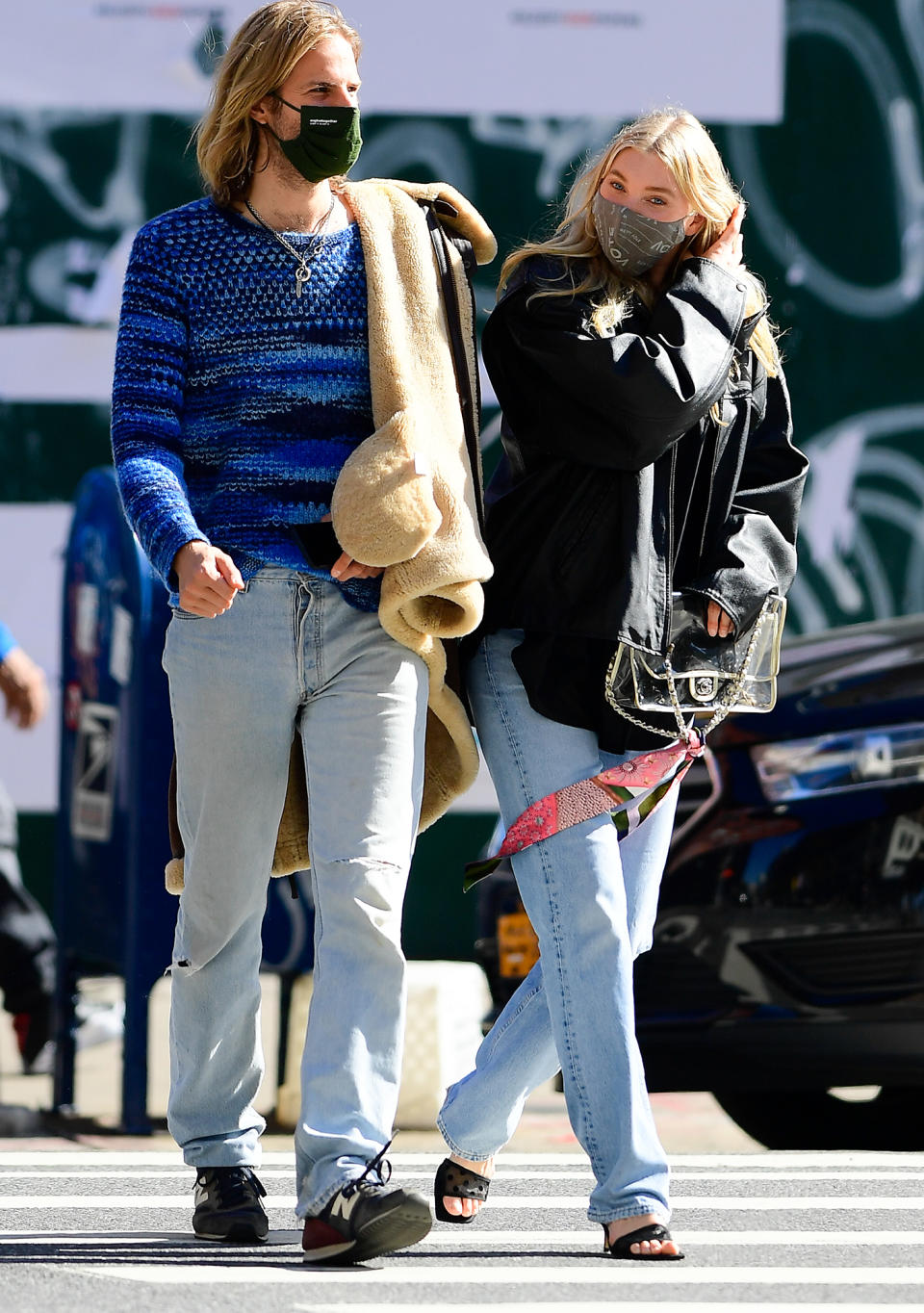 <p>Elsa Hosk and Tom Daly head out to take a walk through Soho on Wednesday in N.Y.C.</p>