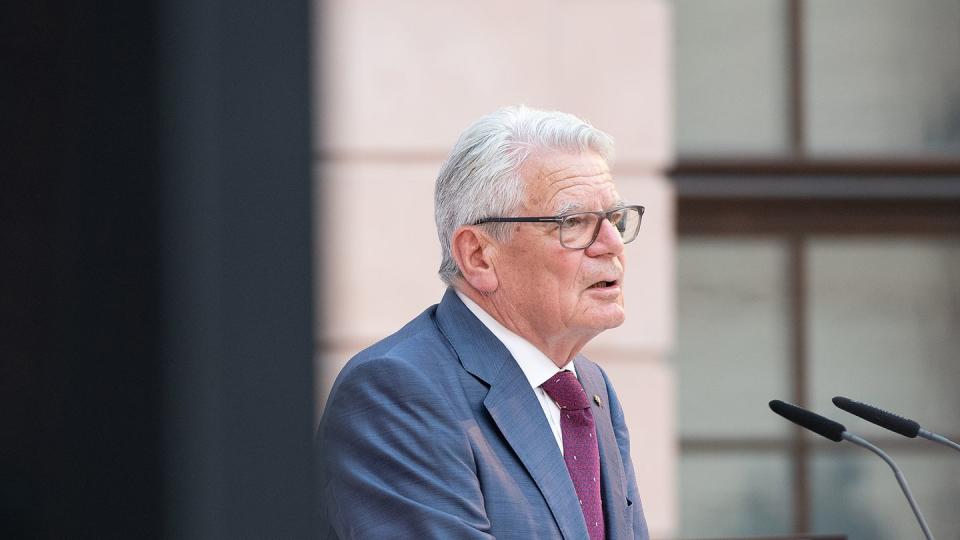 Joachim Gauck spricht beim Festakt zur Überführung der Stasi-Akten in das Bundesarchiv.