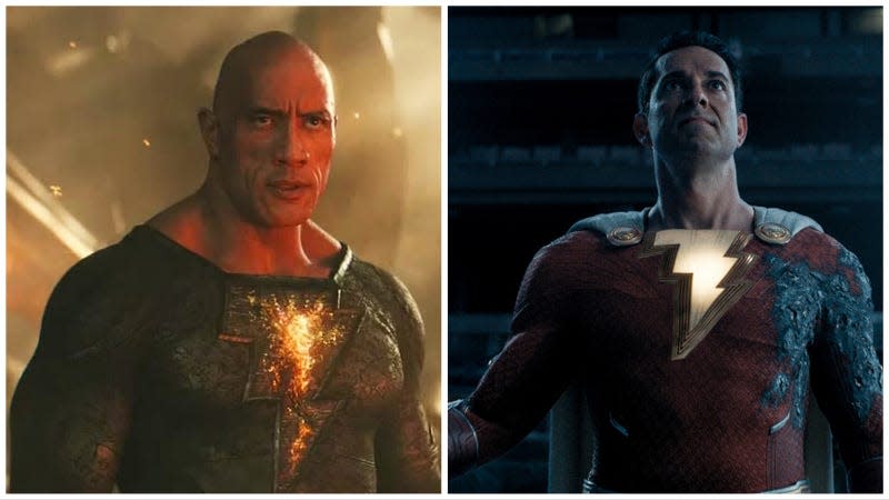 Black adam and shazam.