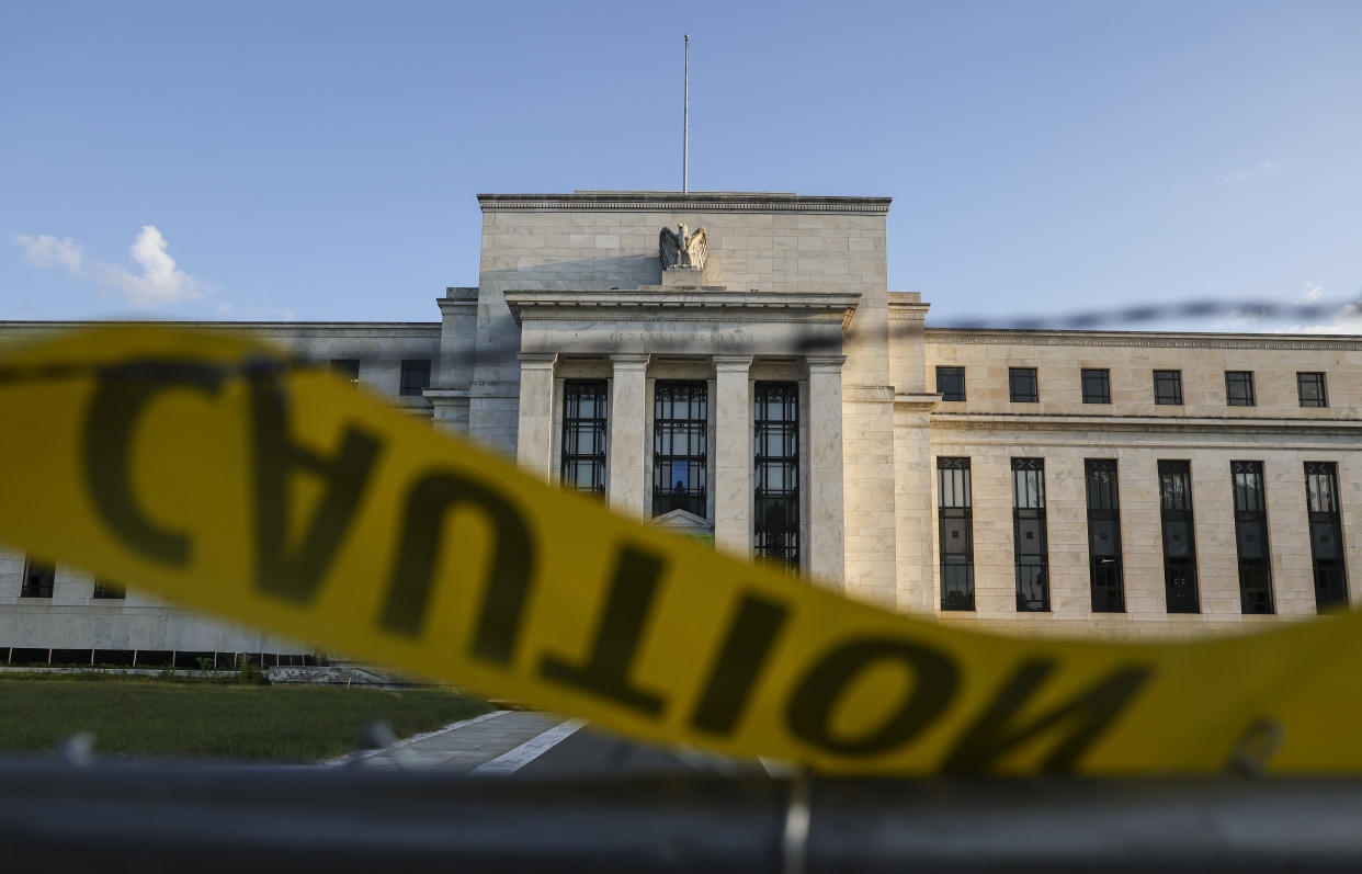 WASHINGTON, DC - SEPTEMBER 19: Renovations continue on the Marriner S. Eccles Federal Reserve Board Building on September 19, 2022 in Washington, DC. The Federal Open Market Committee (FOMC) is set to hold its two-day meeting on interest rates starting on September 20. (Photo by Kevin Dietsch/Getty Images)