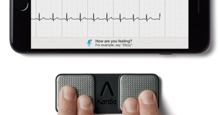 AliveCor’s latest portable EKG device detects heartbeats from your fingertips.