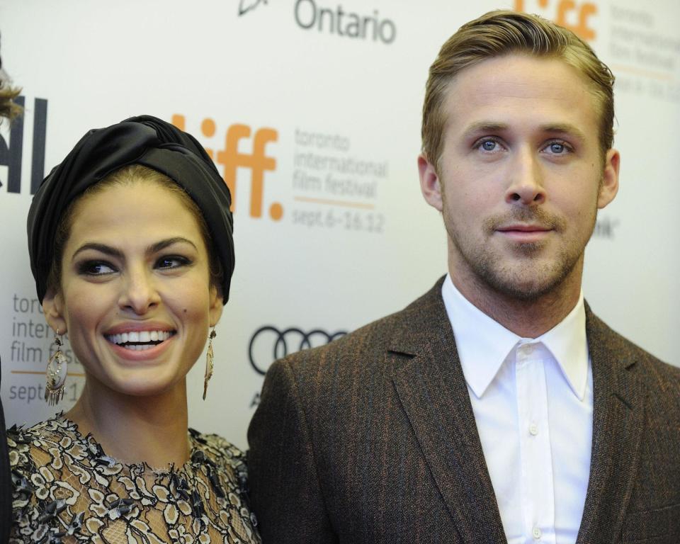 Eva Mendes and Ryan Gosling at the 2012 Toronto International Film Festival - 'The Place Beyond the Pines' - Premiere