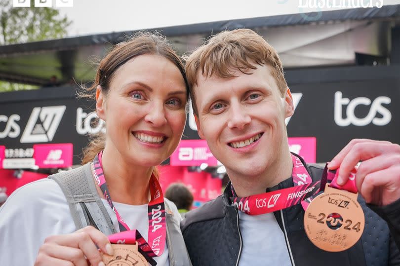 Emma Barton and Jamie Borthwick ran the marathon on Sunday 21 April