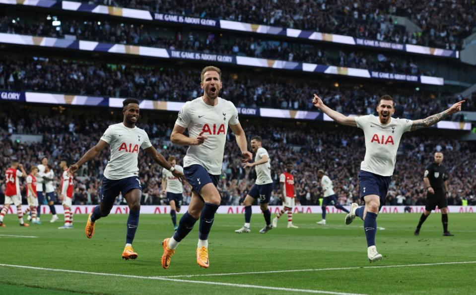 Tottenham Hotspur's Harry Kane celebrates scoring their second goal (Action Images via Reuters)