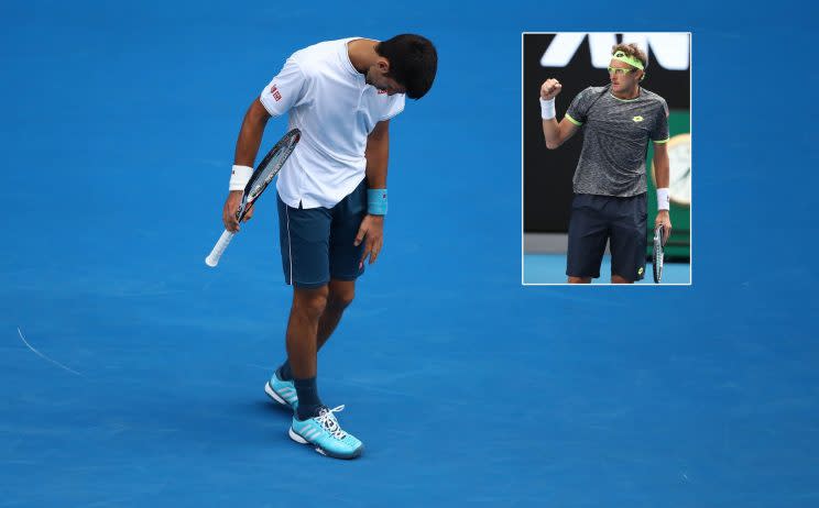 Novak Djokovic has been shocked in Australia