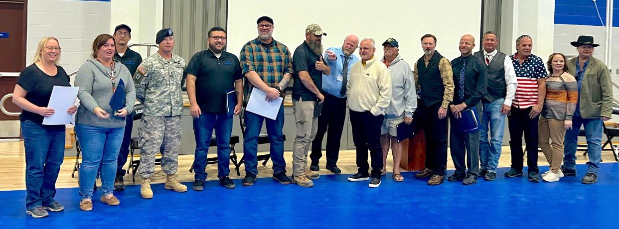 Just before Veterans Day, the Lucerne Valley Unified School District recognized a group of district employees who served in the U.S. military.