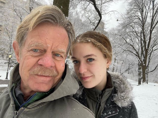 <p>William H. Macy Instagram</p> William H. Macy and Georgia Grace Macy in Central Park in New York City.