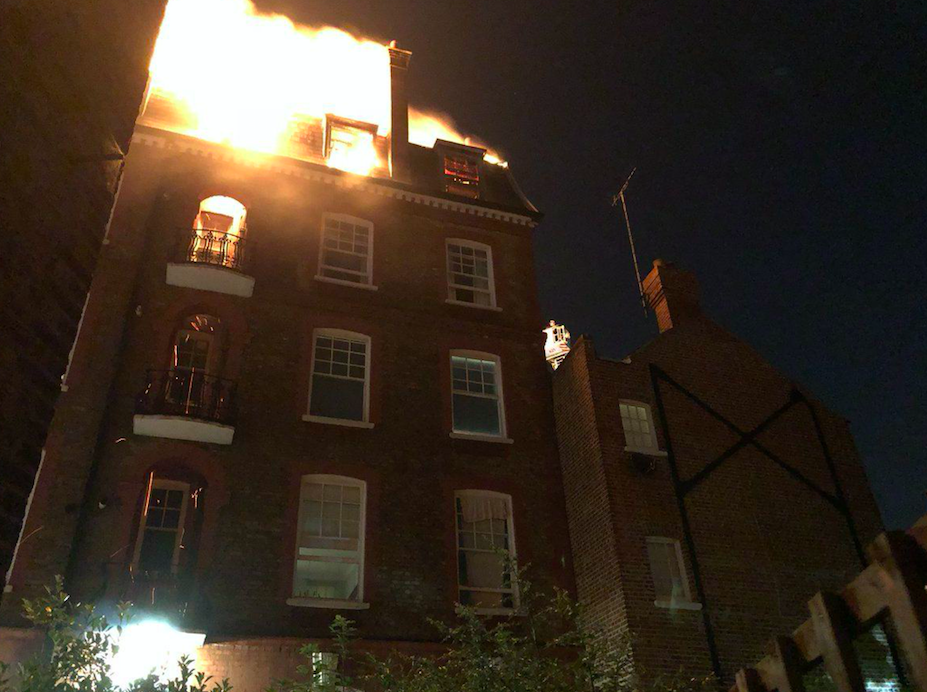 <em>No-one needed hospital treatment after the fire, London Ambulance Service said (PA)</em>