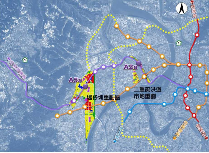 因民眾不斷提出增設建議，以提供地區便利交通機能，經新北市府向中央爭取興建後，行政院及交通部初步共識同意增設，目前尚未核定。（示意圖／新北市府捷運工程局）