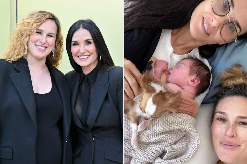 <p>Axelle/Bauer-Griffin/FilmMagic; Demi Moore/Instagram</p>