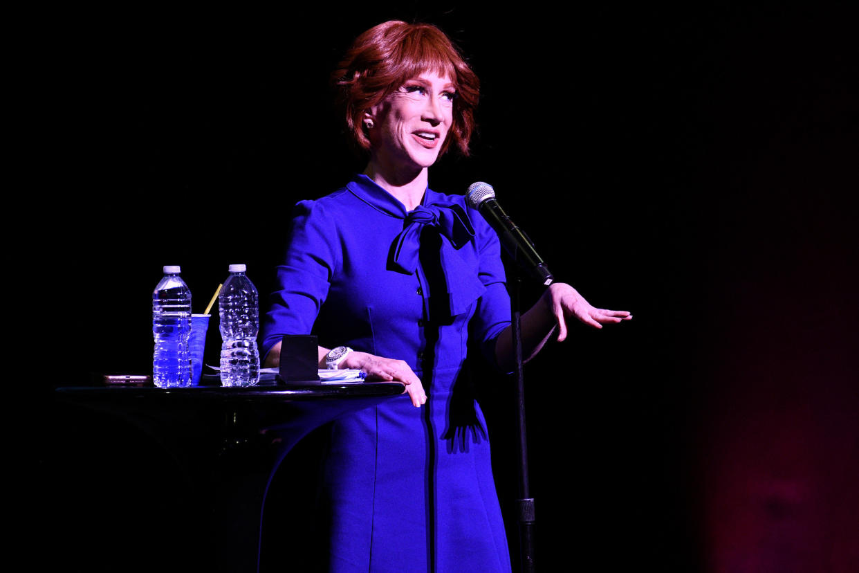 Kathy Griffin performs during her Laugh Your Head Off Tour at Dolby Theatre on July 19, 2018, in Hollywood, California. (Photo: Allen Berezovsky via Getty Images)