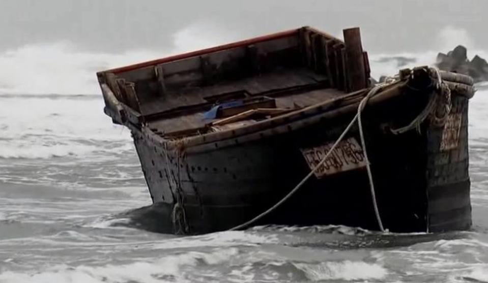 The ship washed up on Sado Island on Friday containing the dead bodies. Source: CNN