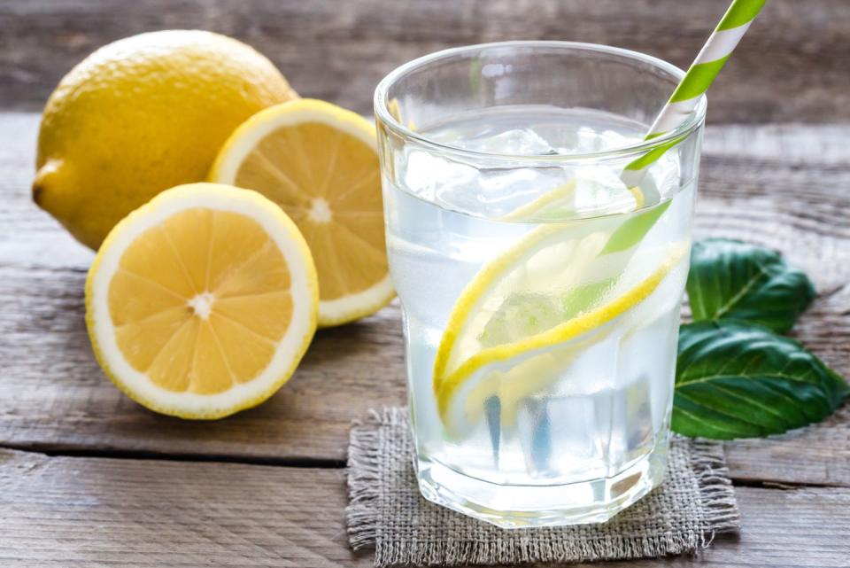 3) Lemon water