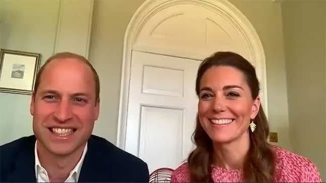 The couple hosted virtual bingo for care-home residents from their Anmer Hall home in May 2020. KENSINGTON PALACE