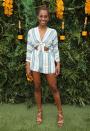 <p><strong>Who:</strong> Issa Rae</p><p><strong>Affordable Fashion Find: LOFT</strong> romper, $80, <a rel="nofollow noopener" href="https://www.loft.com/loft-beach-striped-tie-cutout-romper/462417" target="_blank" data-ylk="slk:loft.com;elm:context_link;itc:0;sec:content-canvas" class="link ">loft.com</a>.</p><p><a rel="nofollow noopener" href="https://www.loft.com/loft-beach-striped-tie-cutout-romper/462417" target="_blank" data-ylk="slk:SHOP;elm:context_link;itc:0;sec:content-canvas" class="link ">SHOP</a><br></p><p><strong>Why We Love It: </strong>Just in time for spring break (or an early start to your summer wardrobe), Rae's cut-out striped romper makes for an effortless all-in-one look for warm weather. And at under $100, the Loft piece is a smart buy to wear all summer long. </p>