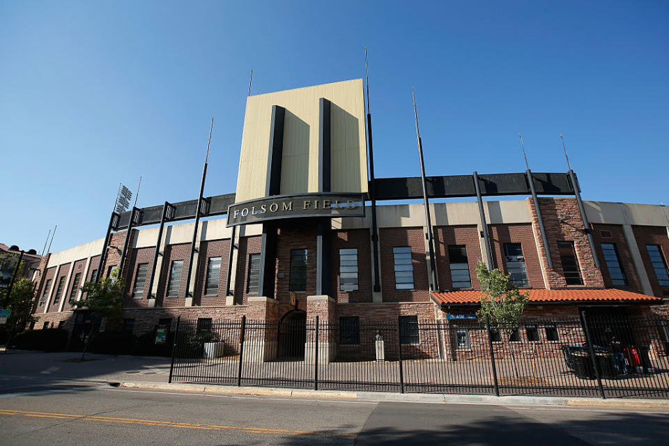 BOULDER, CO - SEPTEMBER 20: A general view of the outside of the stadium at Folsom Field in Boulder, Colorado. (Getty Images)