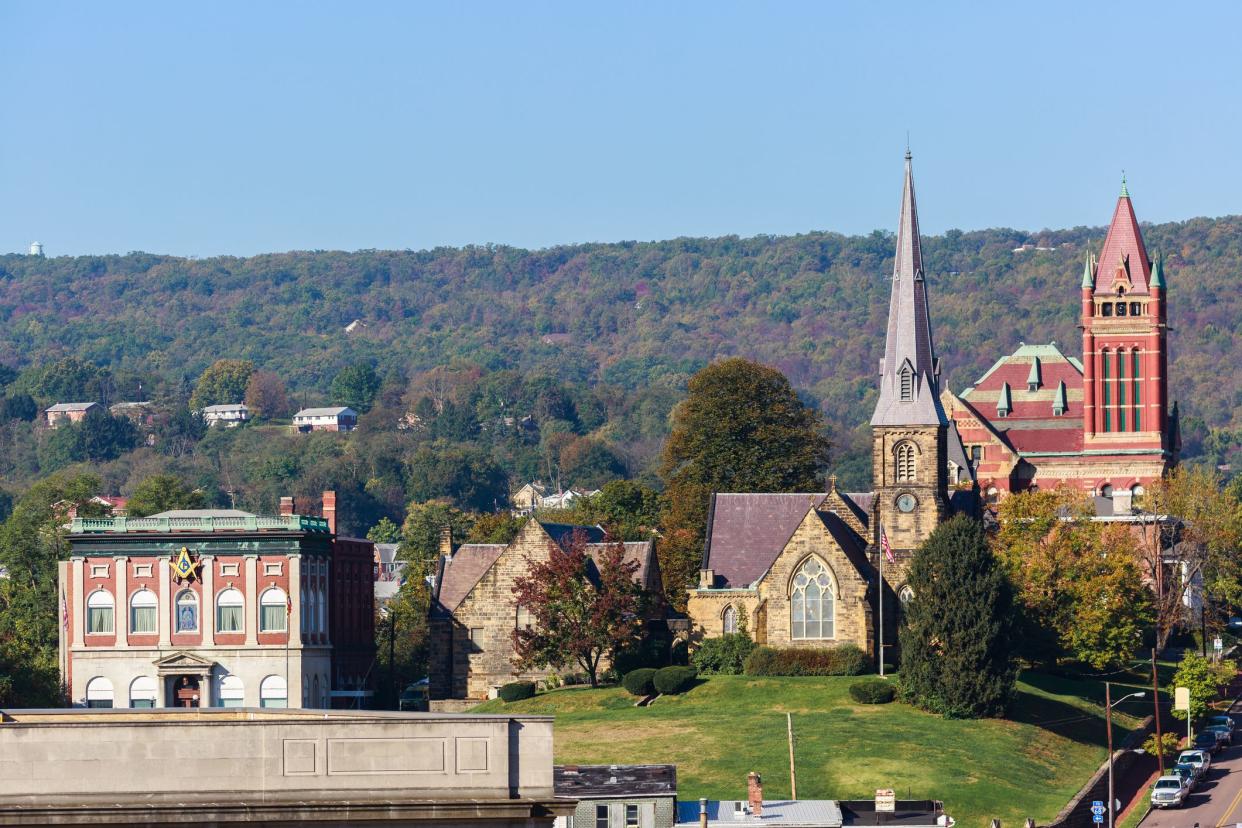 The Emmanuel Episcopal Church and Masonic Lodge in Cumberland Maryland