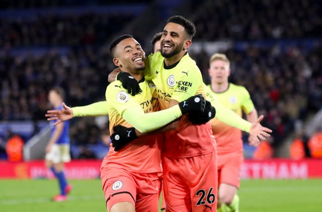 Gabriel Jesus (left) and Riyad Mahrez