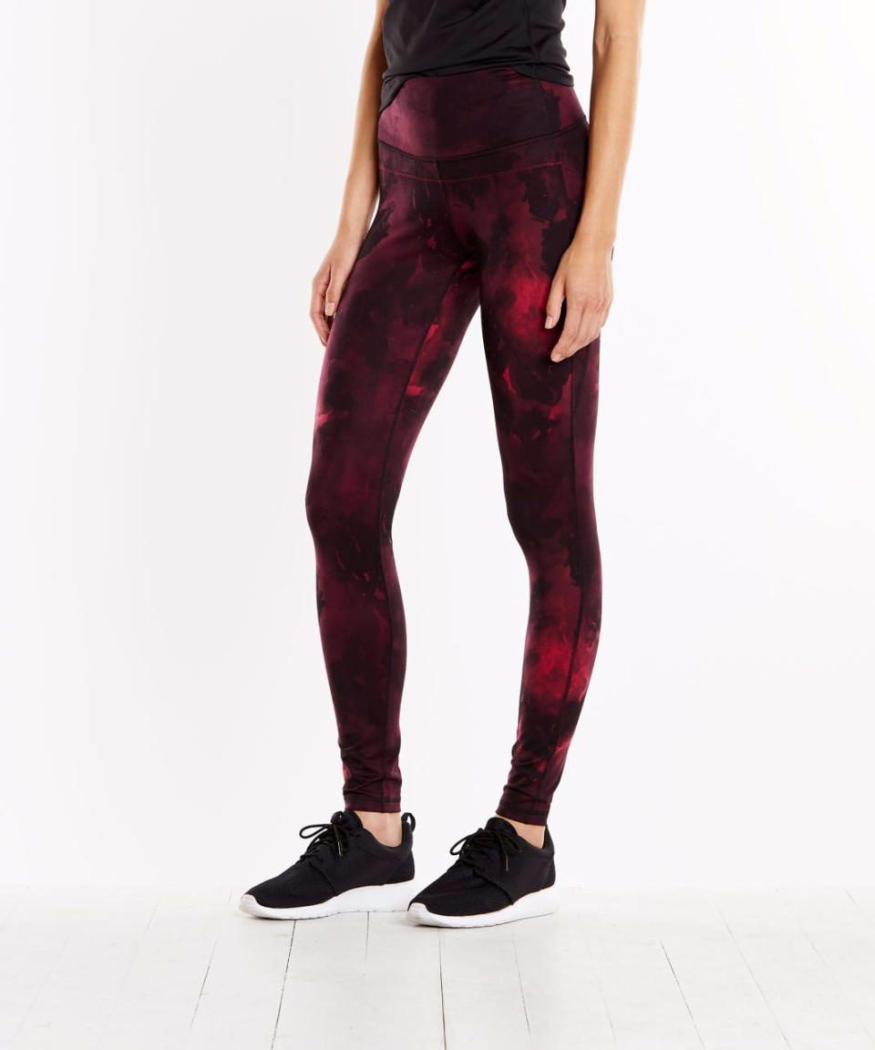 Perfect Core Legging in Beet Red Marble