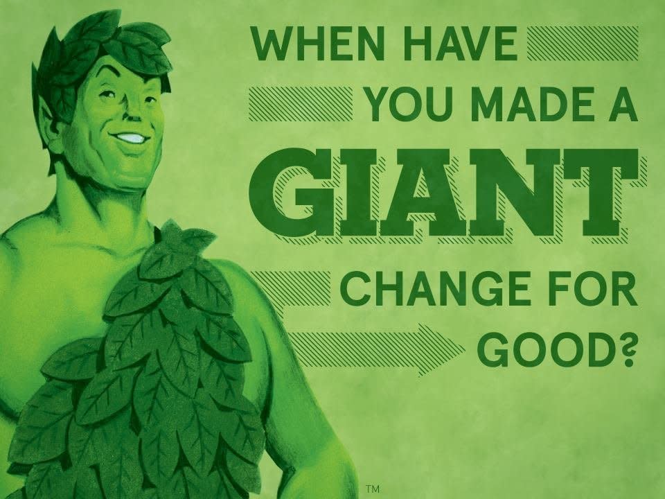 Because who wouldn't want to buy Green Giant's packaged vegetables from this guy?