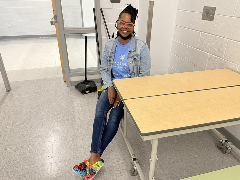 Instructor Michelle Brown-Christian wishes she had known about Baltimore Emerging Scholars when her daughter, now a rising eighth grader, was young enough to participate. (Asher Lehrer-Small)
