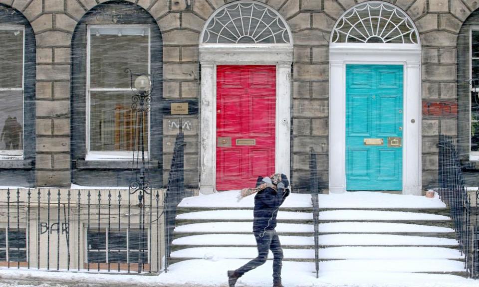 Snow blizzards hitting the UK earlier this year.