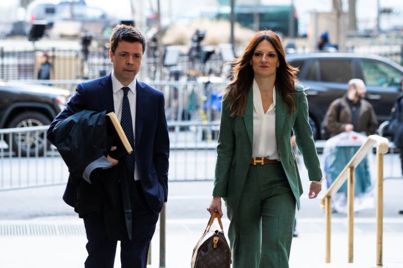 Film producer Harvey Weinstein's defense lawyers team Donna Rotunno and Damon Cheronis arrive for the sentencing of their client for sexual assault following his trial at New York Criminal Court in the Manhattan borough of New York City