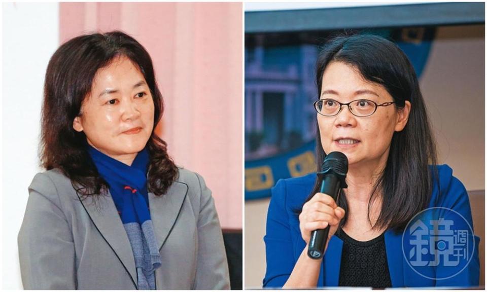 監察委員林雅鋒（左）、王美玉（右）在重重壓力下接力調查石木欽案，去年通過彈劾。