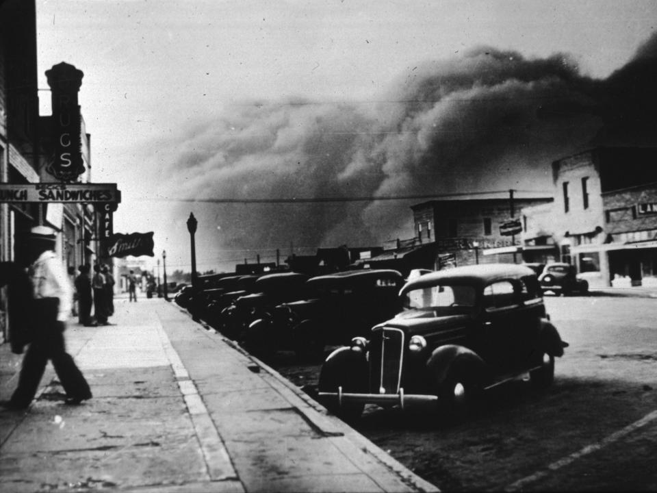 A dust storm in Kansas in 1937.