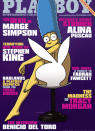 <p>Para comemorar os 20 anos de “Os Simpsons”, a mulher de Homer Simpson, Marge foi capa da edição de novembro de 2009 da “Playboy”. Na capa da publicação, a chamada prometia mostrar o “demônio” em Marge Simpson. (Reprodução/ Playboy) </p>