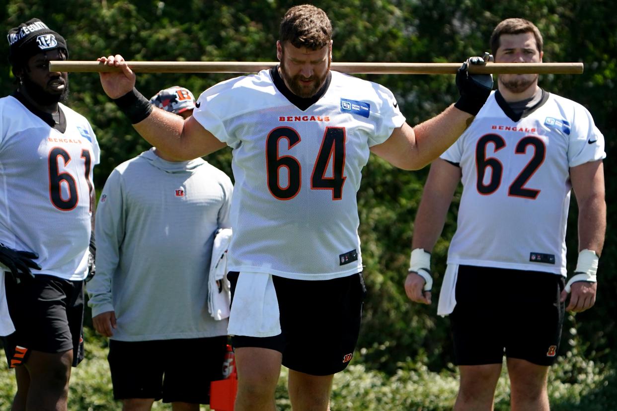 Ted Karras spent five of his first six NFL seasons with the Patriots before joining the Bengals this past offseason.