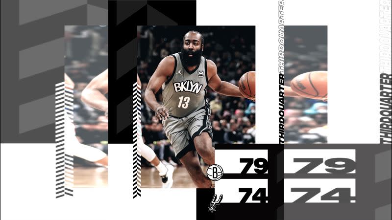 哈登（James Harden）37分11助攻10籃板。（圖／翻攝自籃網推特）