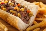 <p><strong>Italian Beef Sandwich</strong></p><p>Italian immigrants started making Italian Beef Sandwiches on Chicago’s South Side in the 1930’s. Now available everywhere in Chicago, the supposed originator is <a href="https://www.alsbeef.com/" rel="nofollow noopener" target="_blank" data-ylk="slk:Al’s;elm:context_link;itc:0;sec:content-canvas" class="link ">Al’s</a> -- dry roasted beef coated in a secret blend of spices, topped with peppers inside a rich roll. You can get it “wet”, with extra meat juice poured on like gravy.</p>