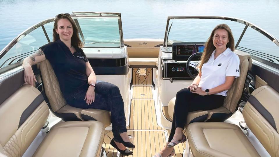 Kristin McGinnis and Carrie Fodor could be the boating industry’s first all-female design team to oversee the launch of a new model. - Credit: Courtesy Sea Ray Boats