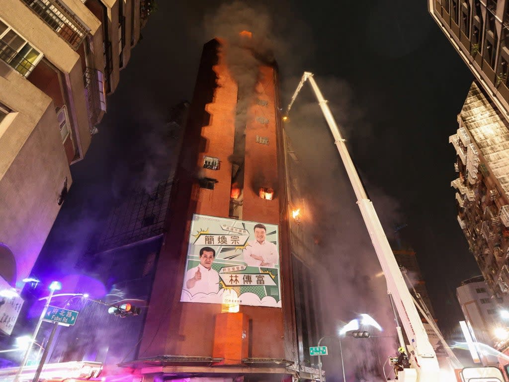 Smoke billowed from the building during the night (AFP via Getty Images)