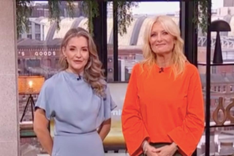 Helen Skelton and Gaby Roslin paid tribute to Jonnie Irwin on ‘Morning Live’ (BBC iPlayer)