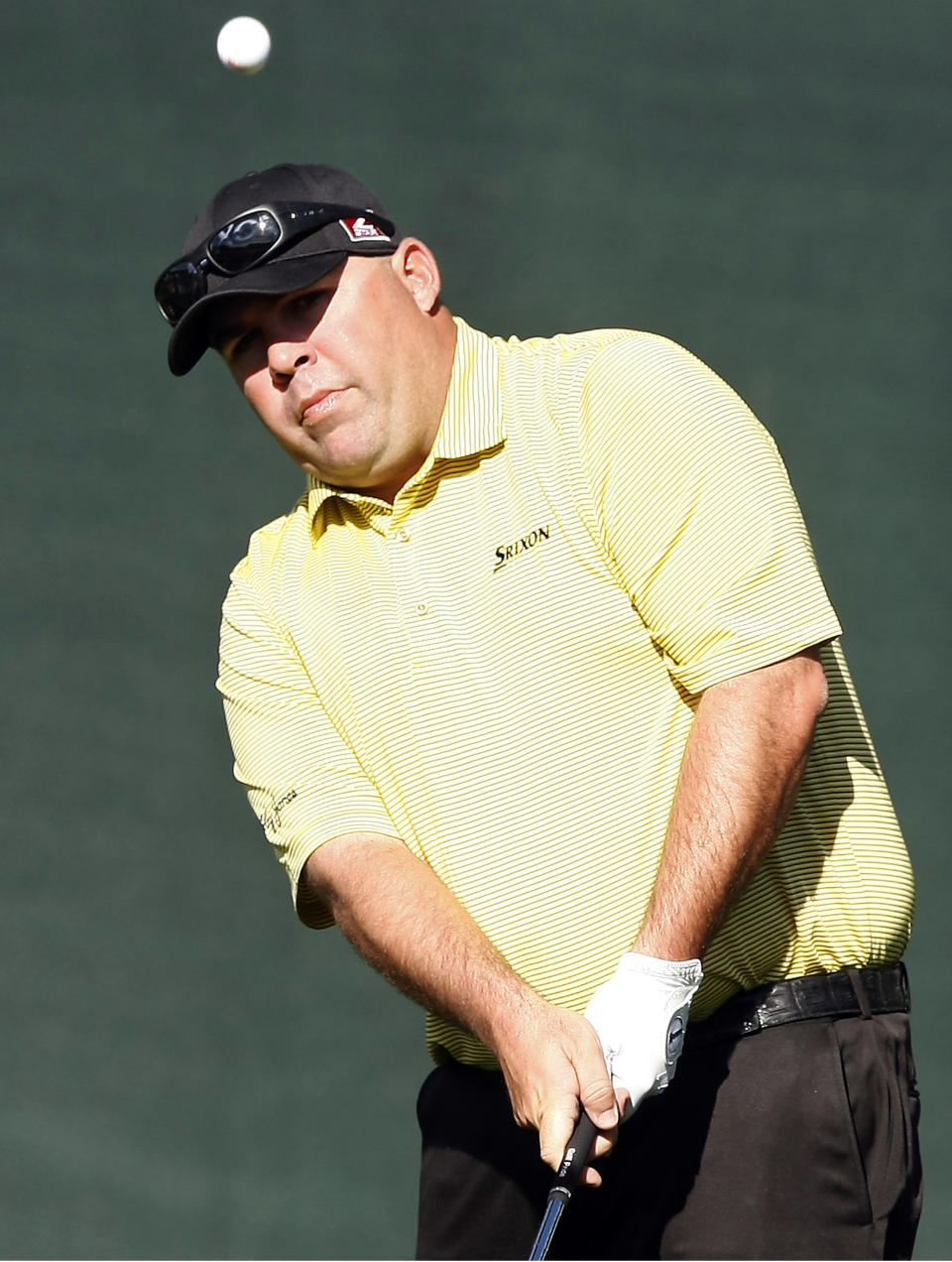 Kevin Stadler hits out of the bunker on the 16th hole during the first round of the Waste Management Phoenix Open golf tournament on Thursday, Jan. 30, 2014, in Scottsdale, Ariz. (AP Photo/Rick Scuteri)